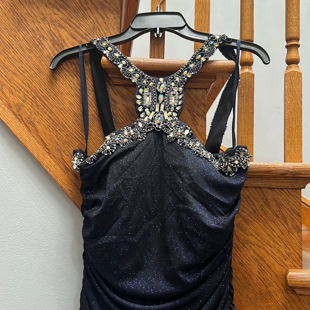 Cachet navy blue dress